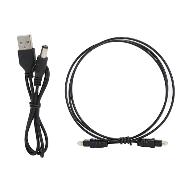 Digital till analog fiberomvandlare volymjustering koaxial till 5.1-kanals ljudavkodare (värd USB-strömförsörjningsledning optisk fiberledning)