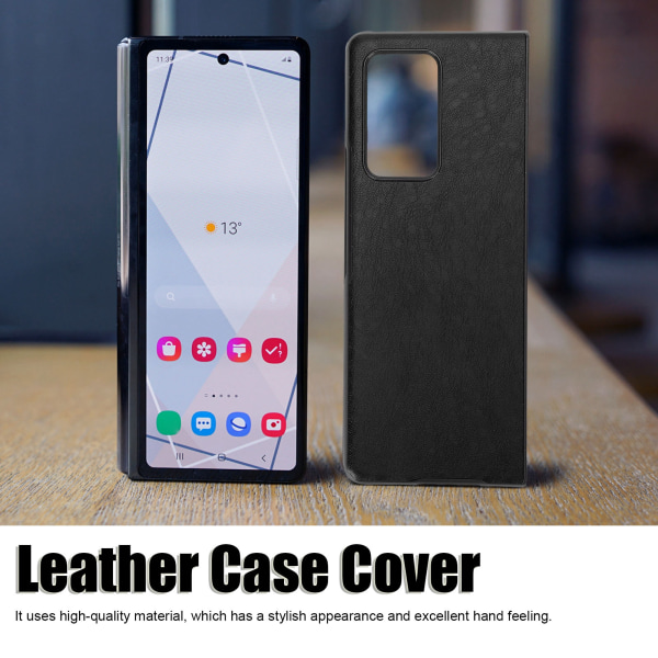 Læderetui Cover til Samsung Galaxy Z Fold 2 Stødsikkert Telefonbeskyttende Cover Skal