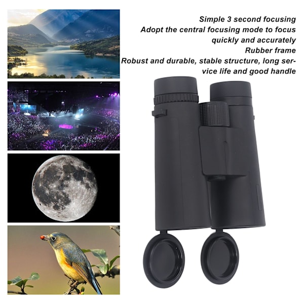12x42 HD kikkert kikkert med BAK7 prisme for voksne for fugletitting se konserter utendørs reise