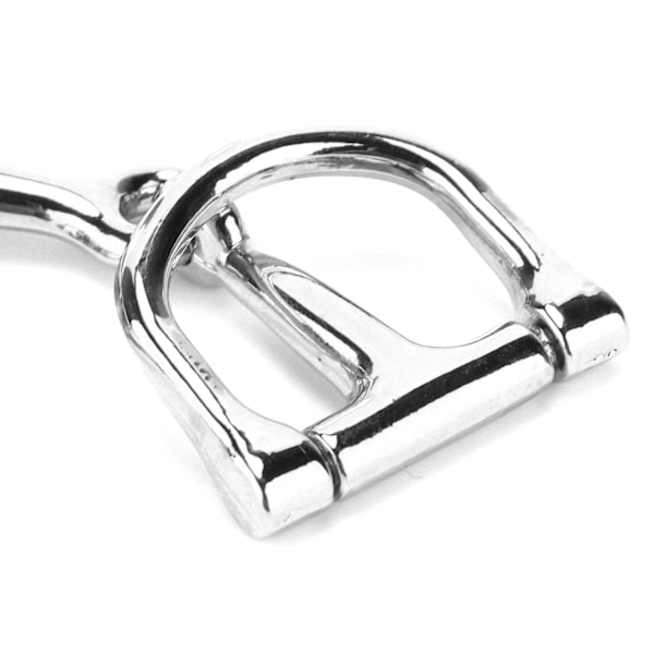 D-formad Snaffle Nyckelring Hållbar Silver D-ring Zinklegering Häst Snaffle Bits Nyckelring