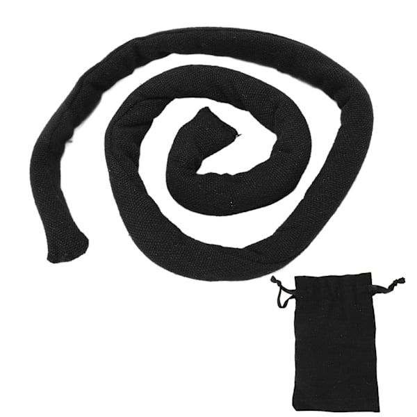 Spiral Lock Hårband Böjlig Lång Dreadlock Ponytail Hållare för Tjockt Lockigt Hår Ren Svart