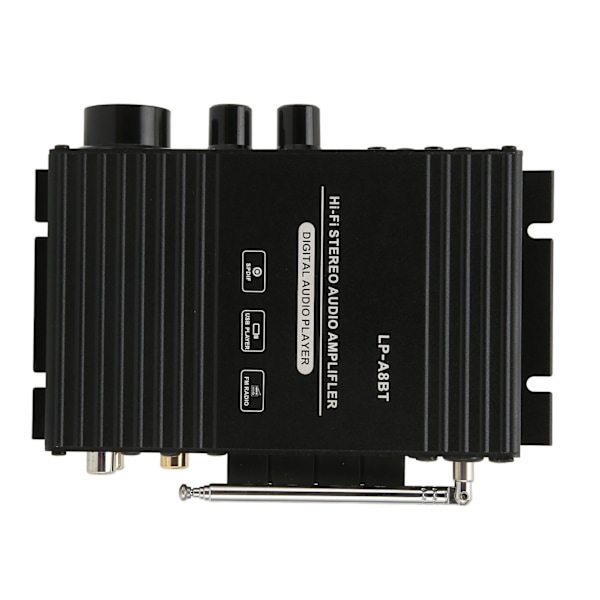 Bil Mini Audio Power Amplifier Bluetooth 5.0 2.0 Kanal Koaxial Dekodning Hög Låg Tuning med Fjärrkontroll