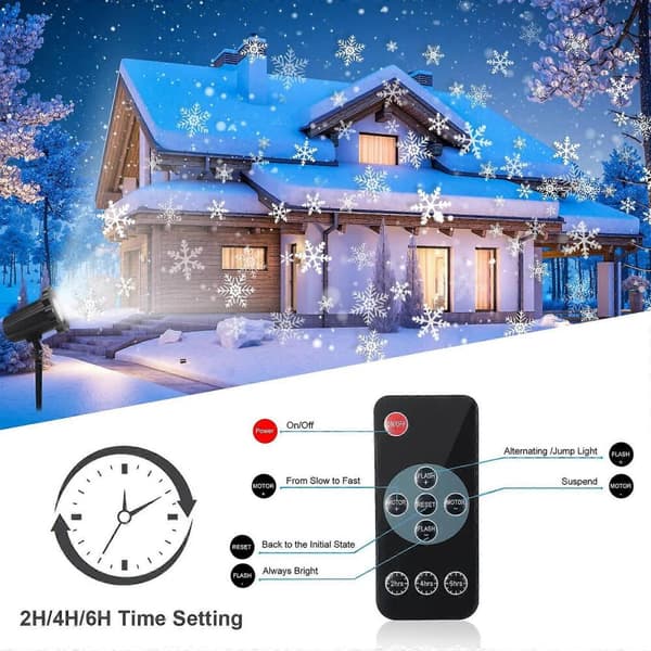 LED Projektor Jul, Snefnug Projektor Lys Projektor Lampe