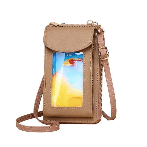 Lille mobiltelefon crossbody taske pung til kvinder, PU læder pung pung mobiltelefon pung til kvinder