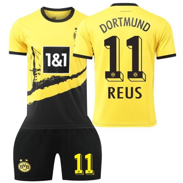 2324 Dortmund Home 11 Royce Fotbollströja 9 Ale 22 Bellingham Barn T-shirt Set Cross border 9 Number Socks Protector 16