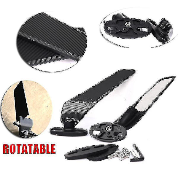 Motorcykelspeglar Vindvinge Justerbar Roterande Sidobackspegel För Yamaha Yzf R1 R6 R25 R3 R125 R15 Fz6r R6s Accessories_gift Of G null none