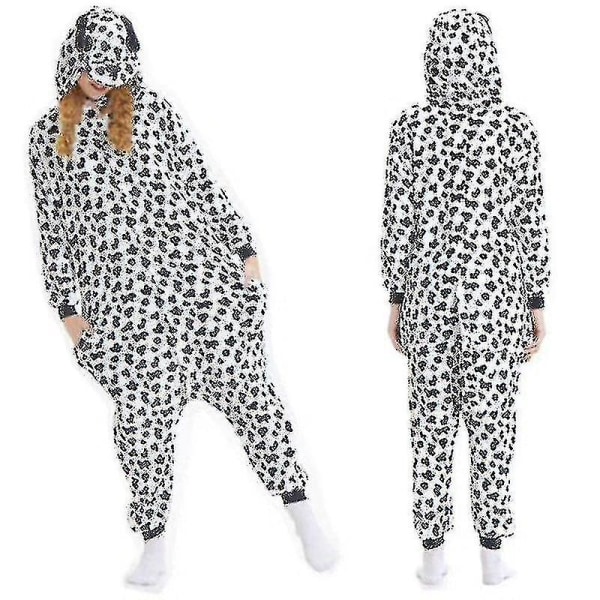 A-unisex vuxen Kigurumi djurkaraktärskostym Onesie Pyjamas Onepiece Spotted Dog XL