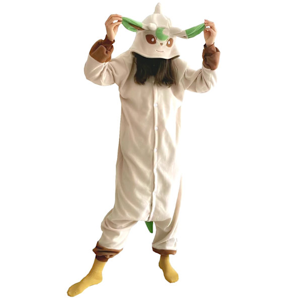 Kigurumi Vuxen Anime Cosplay Kostym Svart Umbreon Onesie Unisex Cartoon Tvättibjörn Pyjamas Fest För Kvinnlig Manlig L Khaki