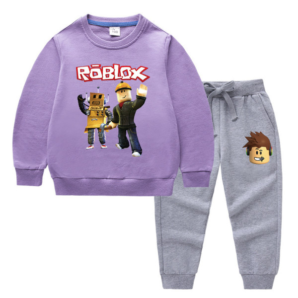 Roblox barntröja set - lila + grå 150cm