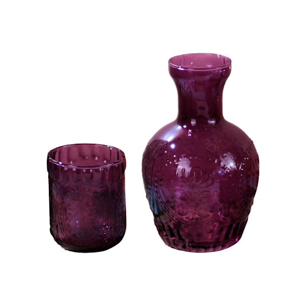 Juice Kanna Set Bediside Karaff Med Glaskopp Vardagsrum Kök Sovrum Vatten Kanna Set purple