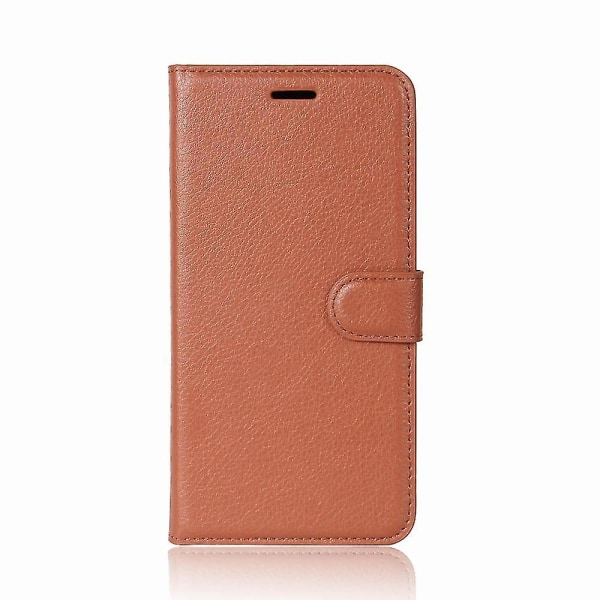 Litchi Skin Pu Läderskydd Phone case För Asus Zenfone 5 Ze620kl Brown