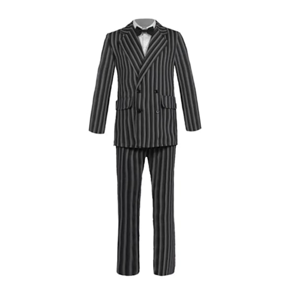 Ny The Addams Cosplay Family Wednesday Addams Kostym Halloween Svart Klänning Vit Prick för Kvinnor Cosplay Kostym XXL suit