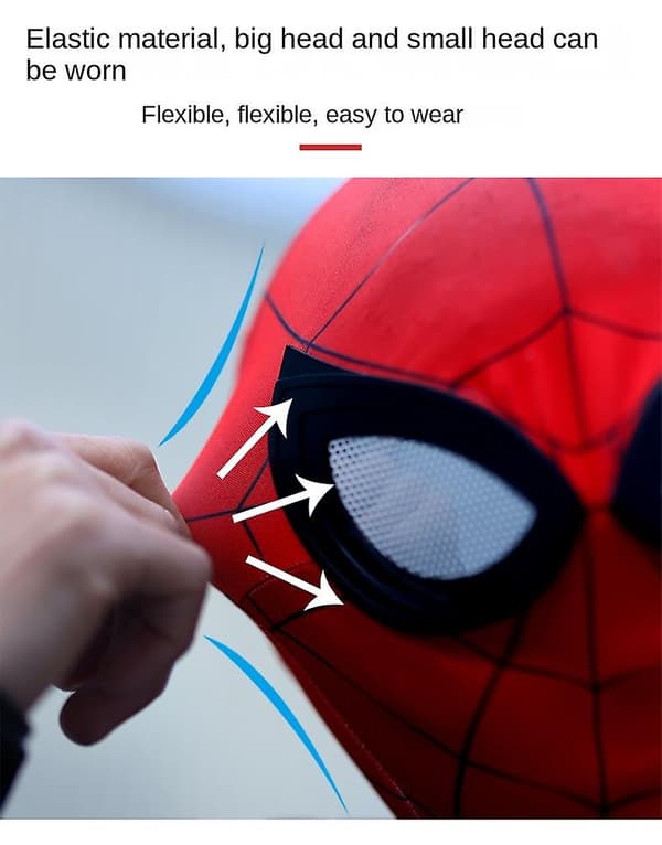 Spindelmannen svart mask Cosplay - barn
