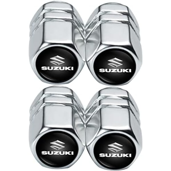 Metallkåpor för bildäcksventiler, kompatibla med Maserati Quattroporte, Ghibli, Levante Alla modeller Cap, luftventilkåpor Styling Deco Replacement for Suzuki