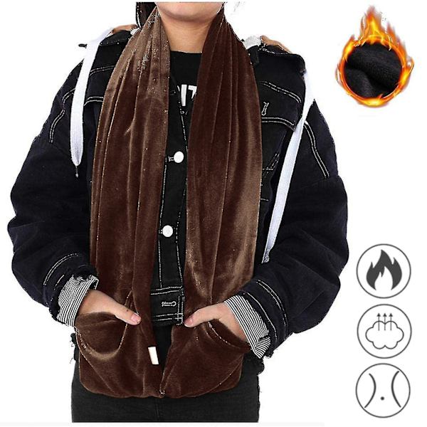 USB Elvärme Scarf Sjal Köldskydd 3 Steg Temperaturinställningar