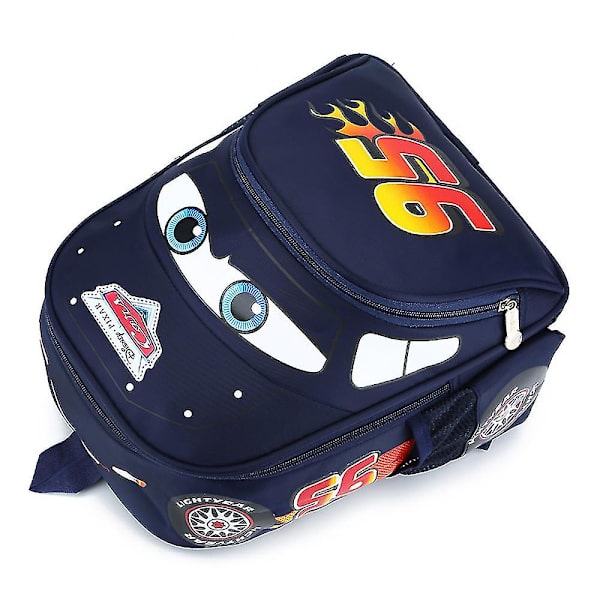 Lightning Mcqueen The Cars Kids Cartoon Ryggsäckar Skolväska Dark Blue