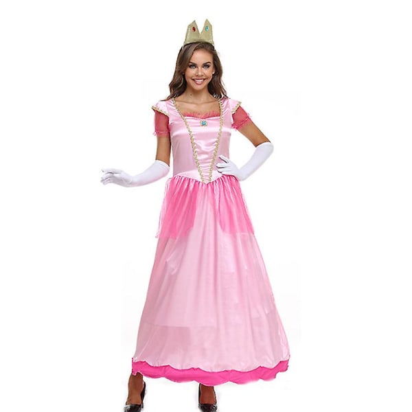 Prinsessdräkt för kvinnor, balklänning för flickprinsessan, Halloweenkostym för vuxen Q4 L