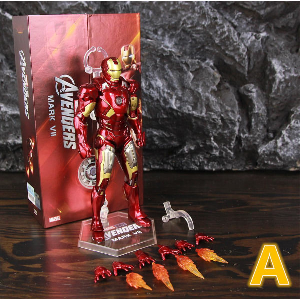 Zd Toys Marvel Iron Man Mk1 Mk2 Mk3 Mk4 Mk5 Mk6 Mk7 Mk42 Mk43 7&quot; Film Actionfigur Iron-man Mark 1 2 3 4 5 6 7 42 43 Legends C MK7 A - Boxed