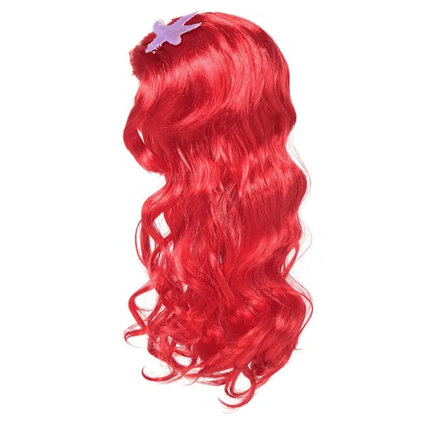 2024 Disney Flickor Födelsedag Sjöjungfru Skal Klänning Barn Jul Bal Klänning Ariel Kostym Halloween Cosplay Prinsessa Siren Robe WIG 7-8T(140)