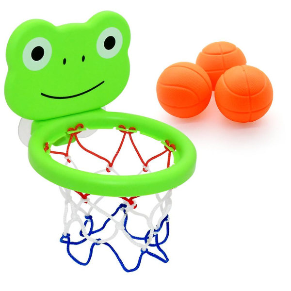 Baby Kids Mini Shooting Basket Badkar Vatten Lek Set Basket Backboard med 3 bollar Rolig Dusch Badkar Roliga Leksaker För Småbarn C Frog