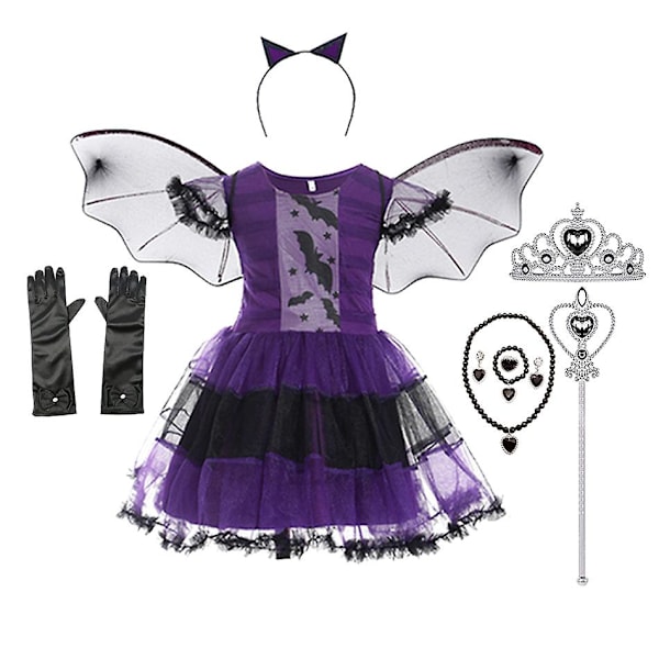2023 Flickor Onsdags Cosplay Klänning Barn Prinsessan Klä Upp Vampirina Halloween Dräkt Barn Karneval Fest Förklädnad 2T Vampirina 13