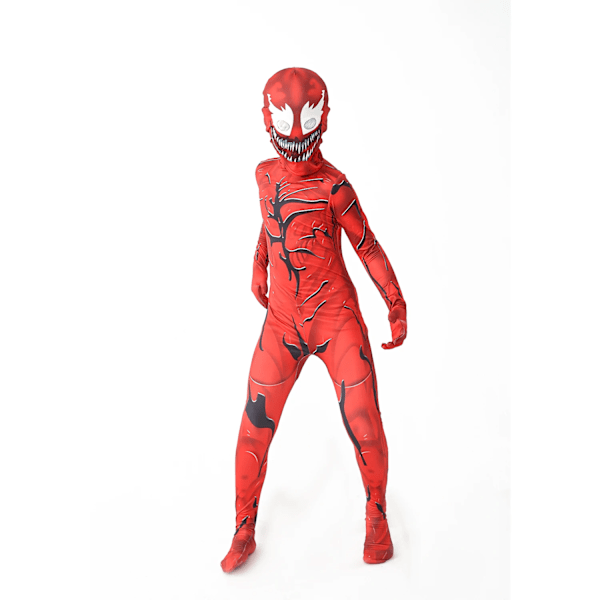 Superhjälte Cosplay Halloween-kostymer för nya Venom-dräkter Barnkostym Jumpsuit Pojkar Symbiote Spiderman-kostymer 120 1
