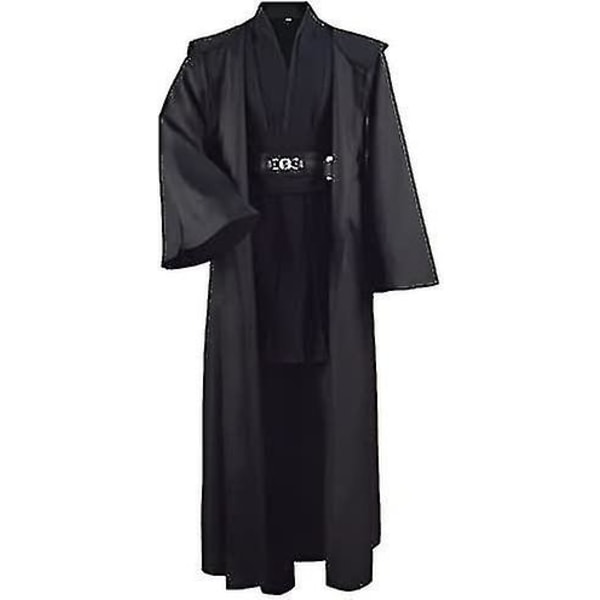 Vuxen Tunika Kostym För Jedi Outfit Skywalker Halloween Cosplay Kostym Huvrock Kappa Full Set Uniform Tre versioner Brown 3X-Large