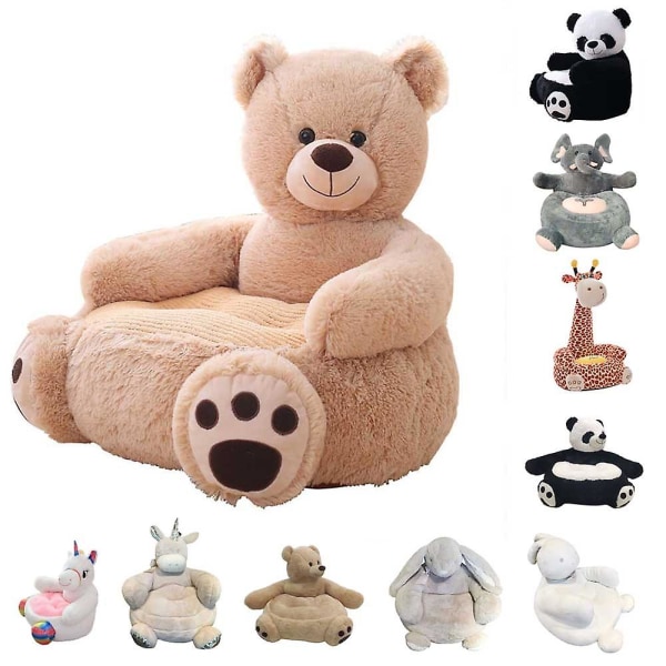 Stuffed Animal Soffa Stol för barn, nalle-björn-fluffig teddy-bear-fluffy