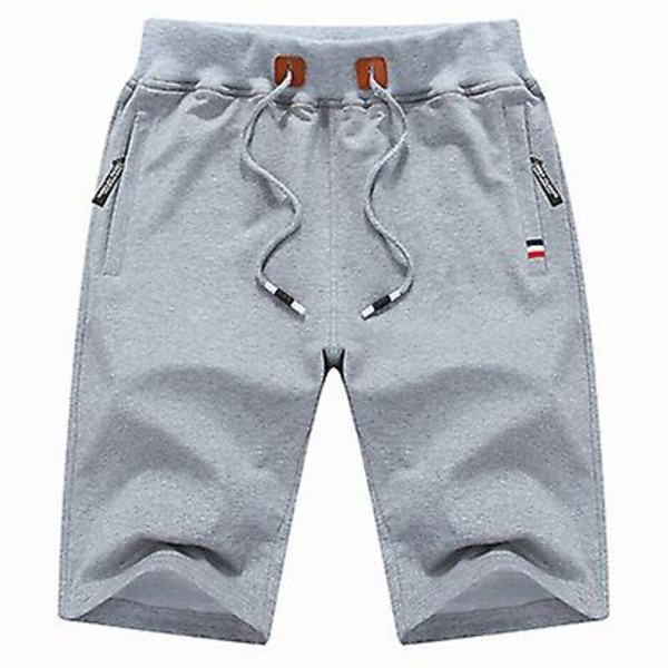 2022 nya herrshorts sommarbyxor Bomull Casual Sweat Bermudas Herr Svart Homme Klassiskt märkeskläder Strandshorts Man Z 80-92kg for 4XL Gray