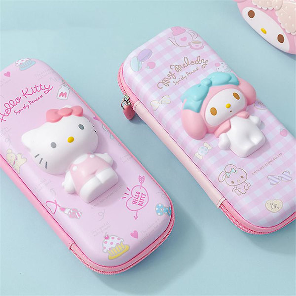 Ny Kawaii Sanrio Hellokitty Case Kuromi Mymelody Söt tecknad Stor kapacitet Student Pennväska Student Study Brevpapper Kero Kero Keroppi none