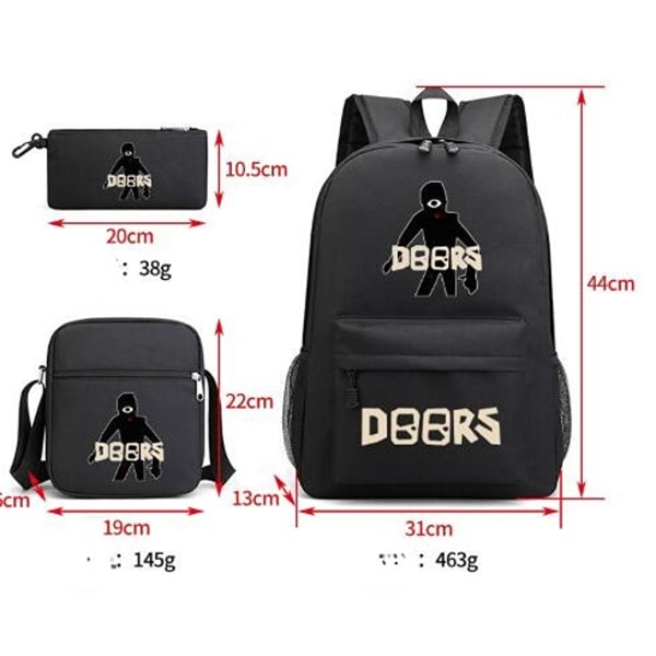 dörrar roblox ryggsäck tre delar set - lightning black-3