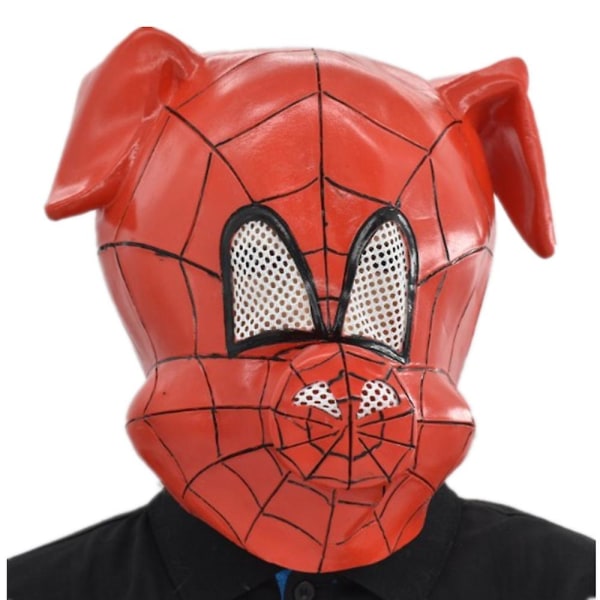 Röd Spider Pig Mask Prom Mask