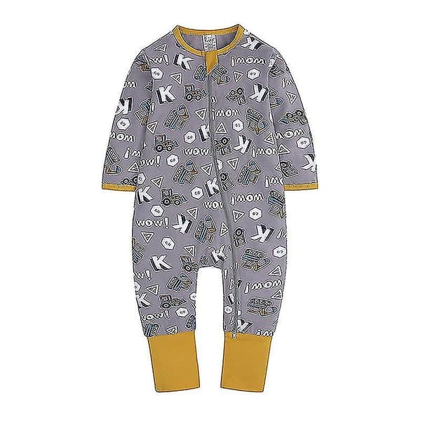 Barnkläder Och Höst Jumpsuit Nyfödd Långärmad Romper Romper Kläder excavator 73cm