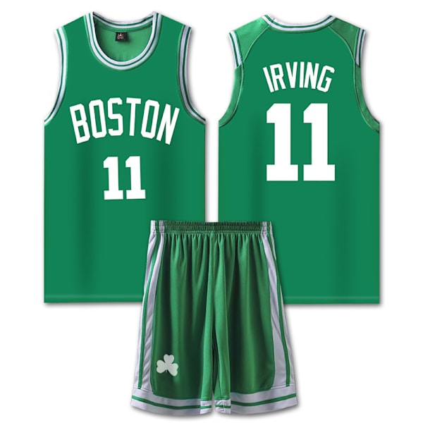 NBA Basket Uniform BIM Green Suit-11 Irving Children L/26 yards (140-150cm)