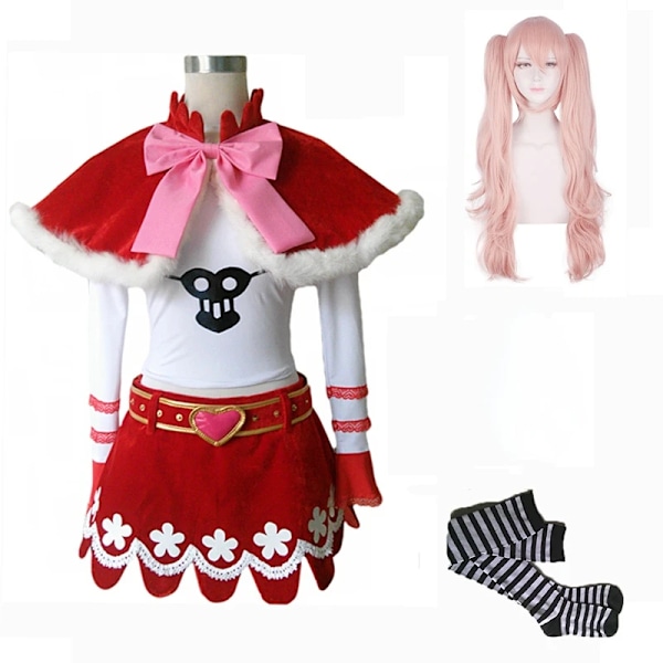 Anime Perona Princess Mononoke Cosplay Kostymer Klänning Vestido Halloween Kostymer För Kvinnor Fest Uniform Colthing Suit L colthing and wigs