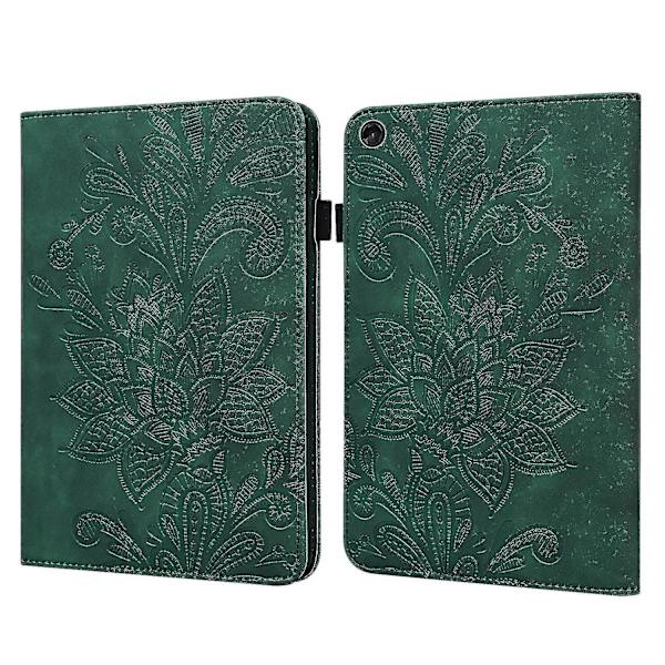 För Lenovo Tab M10 (Gen 3) TB-328FU/TB-328XU Imprinting Tablet Stand Case PU- cover Green