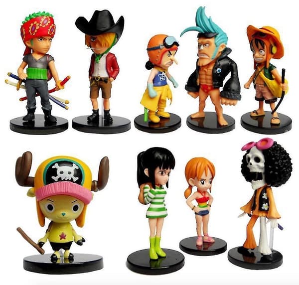 9pcs One Piece Luffy  Figure Toys