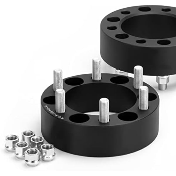 KSP 6X5,5 hjuldistanser för Silverado Sierra, 1,5&#34;(38 mm）Real Forged Spacers med 78,1 mm navhål M14x1,5 dubbar passar för Tahoe Avalanche black 2\"-6x5.5-4pcs