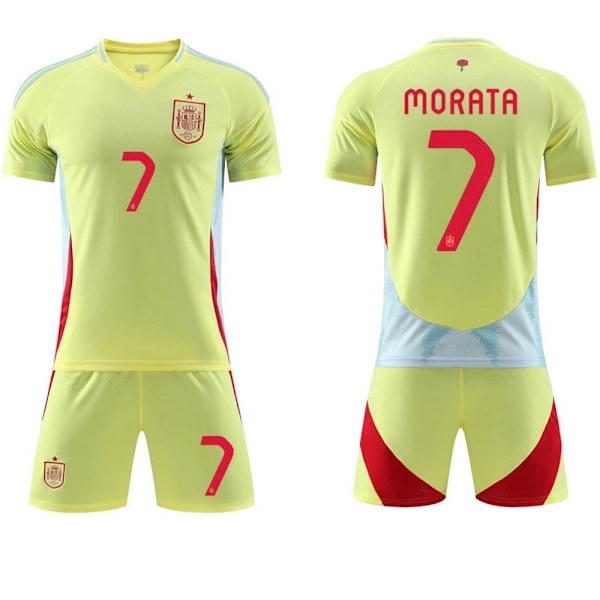 2024 Spanska borta Europacup fotbollströja nr 7 Morata 9 Kanada 16 Randry landslagströja number7 #16