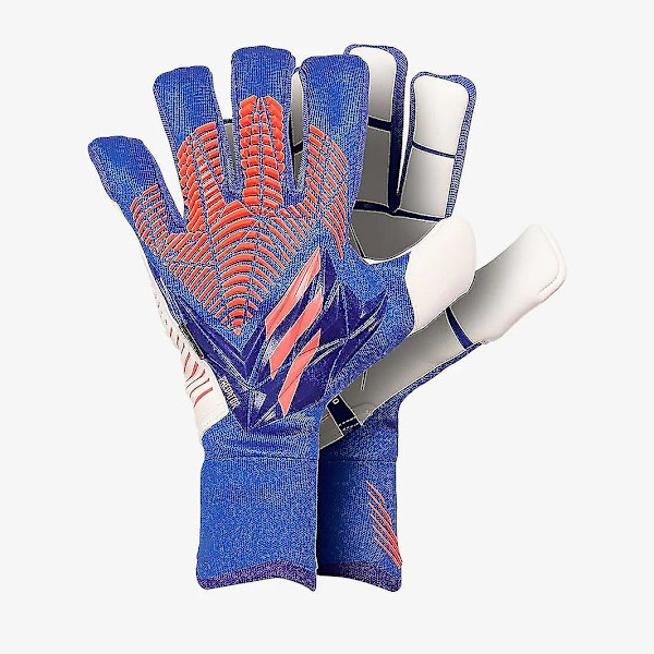 Professionella silikongummi Vattentäta halkfria handskar Latex Fotbollshandskar för vuxna barn #1 light blue 6