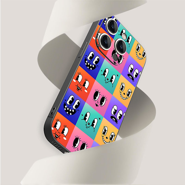 Creative Cartoontpurubber Stötsäker mobiltelefon Caseiphone 15 Caseseries Stylesewhiteypdt1816