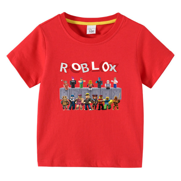 Roblox Kids Summer Kortärmad tröja röd 130cm