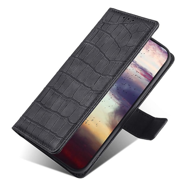 För Xiaomi 13 Ultra Flip phone case Crocodile Texture Pu Läder Skin-touch cover Black