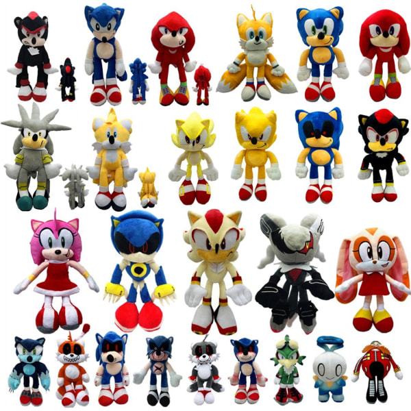 27CM Sonic Blooming Sonic Plysh Leksaker