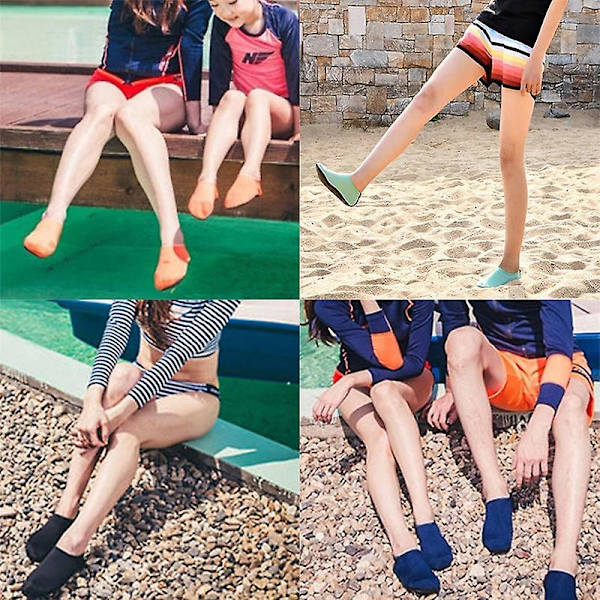 Unisex vattenskor Simning Dykstrumpor Sommar Aqua Beach Sandal Platt Sko Seaside Halkfri Sneaker Strumpor Toffel För män Kvinnor C 38-40 XL Multi Red