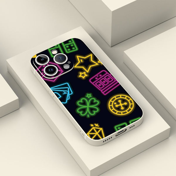 Enkelt tecknat mönster Tryckdesign Flexibeltpurubber Stötsäker mobiltelefon Caseiphone 15 Caseseries Stylesjblackypdt2780