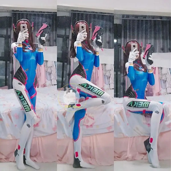 Dva Cosplay Kostym Bodysuit Zenti Spel Kvinnor Sexig Vuxen Jumpsuits Dva Peruk Leksakspistol Hörlurar Halloween Fest Kostymer Kläder 155 style B