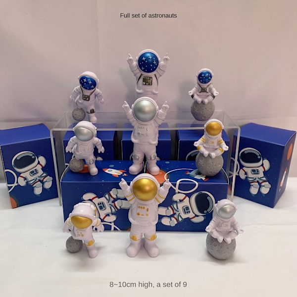 En uppsättning av astronaut full uppsättning animation modell tidvatten spela blind box