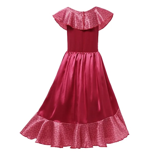 Disney Cartoon Elena of Avalor Cosplay-kostym för flickors födelsedagsfest, present, prinsessa Elena-klänning, barn, Halloween-utklädnad dress set C 7-8T