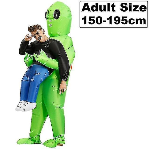 Halloween rolig prestanda rekvisita Alien uppblåsbara kläder Tecknad dockor Barn Vuxen Fest Festival Scen Tecknad docka Heminredning Fit Adult 150-195cm